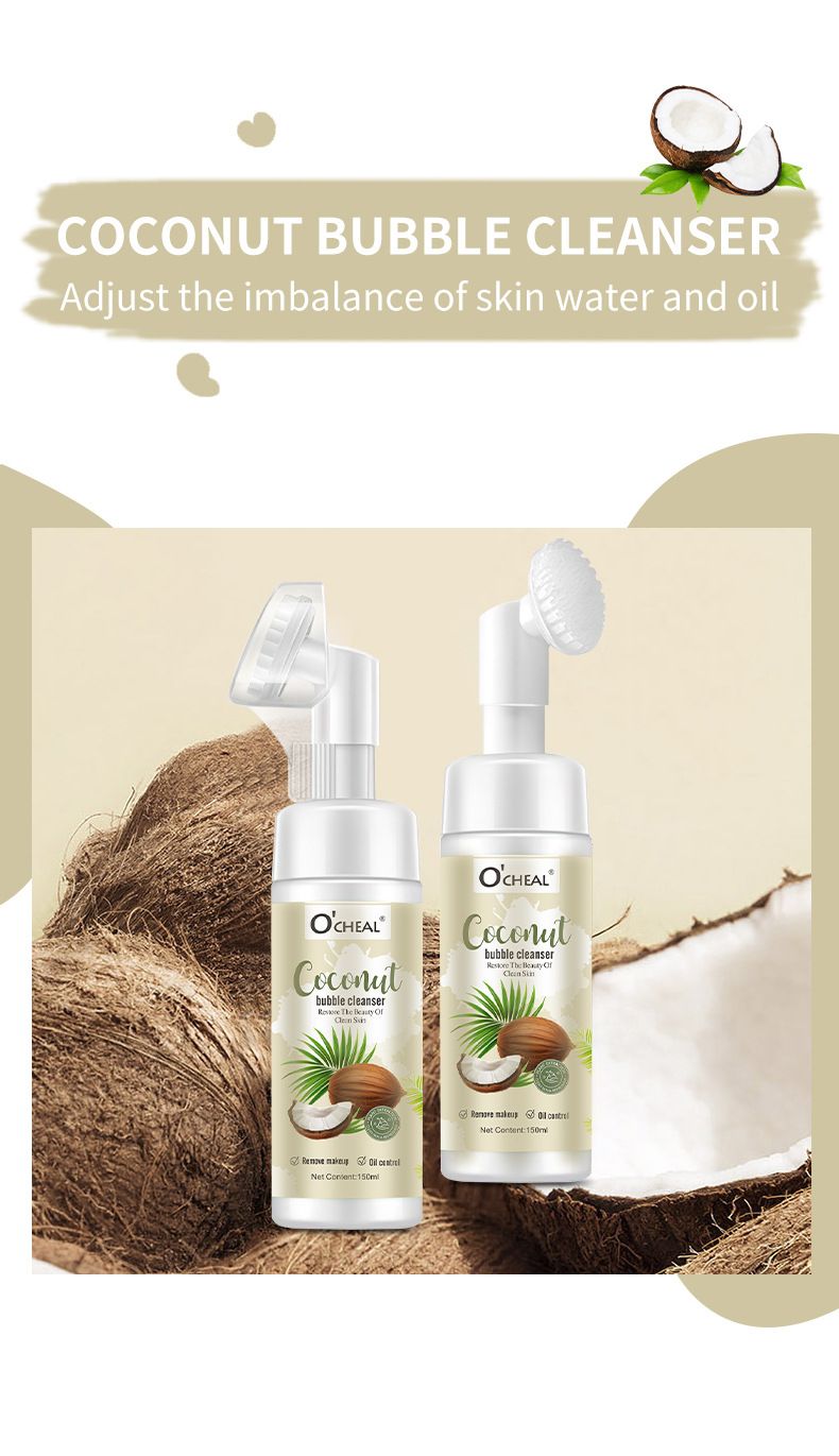 OCHEAL Avocado Aloe Vera Cleanser 150ml Mousse Bubble Amino Acid Facial Cleanser Oil Control Wash And Unload 2-in-1_voghion.com