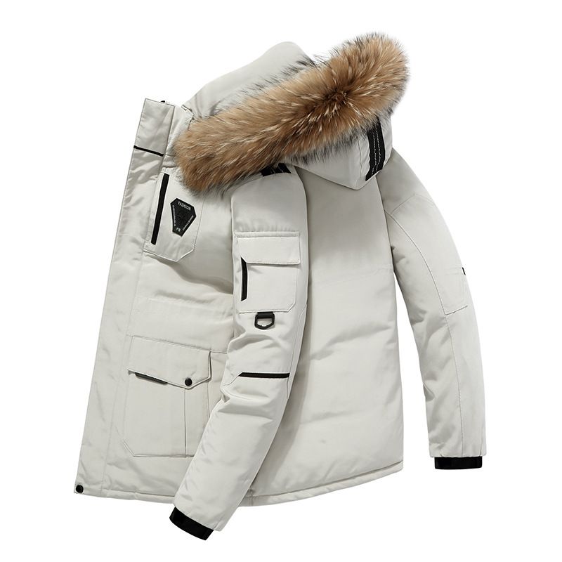 Trendiga arbetskläder, vinterjacka för ungdomar, förtjockad koreansk version, löpardunjacka för män_voghion.com