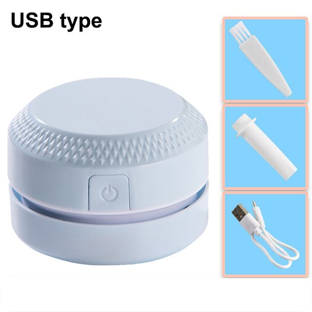 Desktop-Staubsauger Mini-Elektrostaubsauger Schreibtisch-Tastaturreiniger USB-Akku Kleine Papierreinigungsgeräte_voghion.com