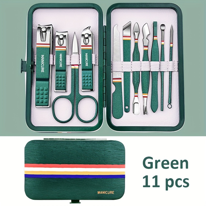 Conjunto de manicure, cortador de unhas dos pés e dos pés em aço inoxidável, lixas de unha, cortador de unhas, utensílios de cuidados pessoais, para homens e mulheres_voghion.com