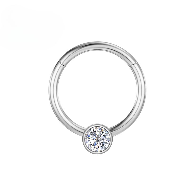 Anneau de nez en titane F136, piercing hélix en zircon, septum, cerceau à charnière, segment, cartilage, tragus, lèvre, bijoux pour le corps, 16G_voghion.com