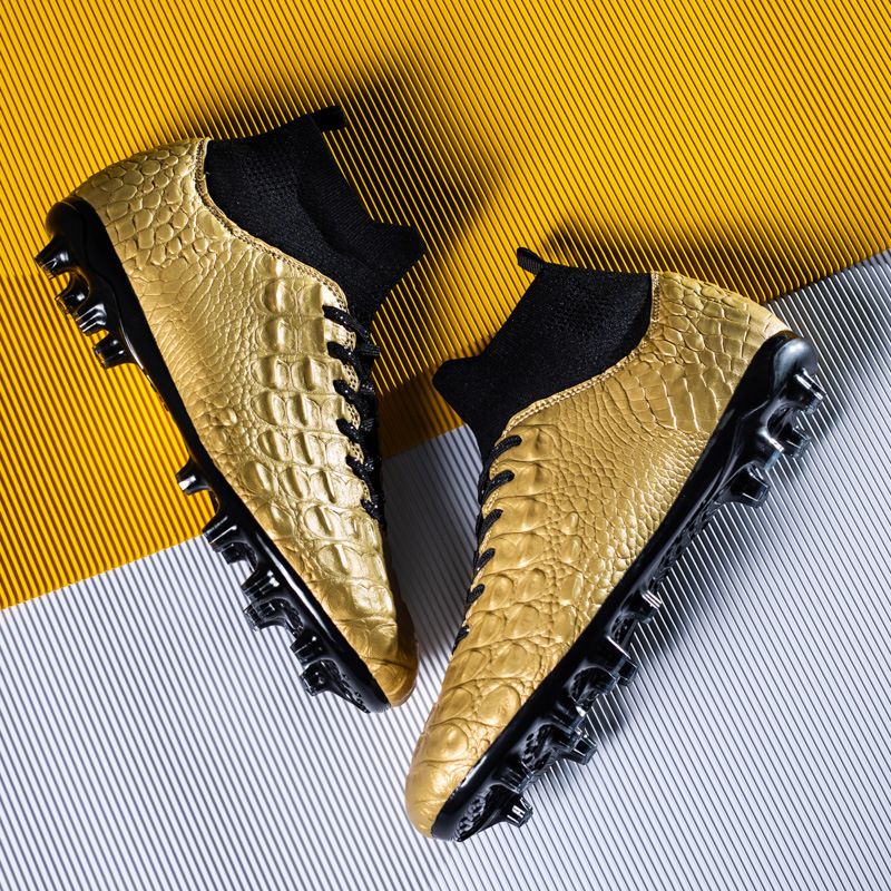 Leather Men's Long Nail Football Training Shoes, Indoor And Outdoor Sports Shoes_voghion.com