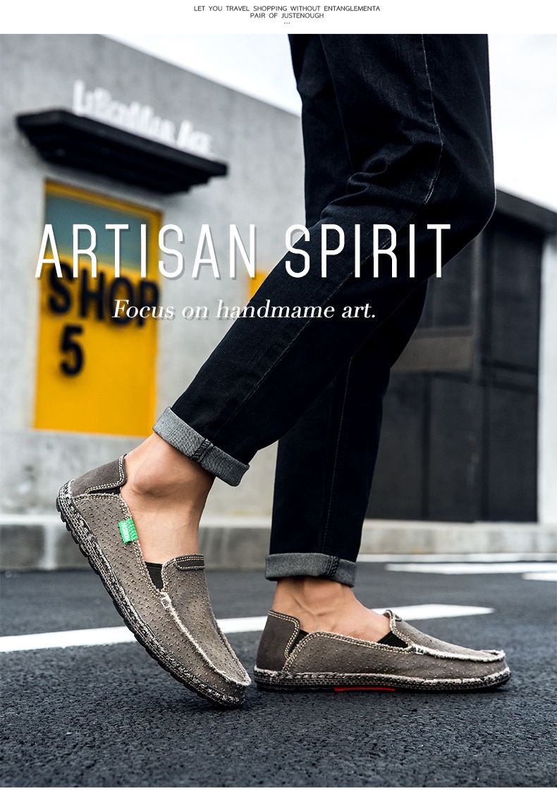 Lässige Slipper für Herren, um aus alten Stoffschuhen bequeme Herrenschuhe mit weicher Sohle zu machen_voghion.com