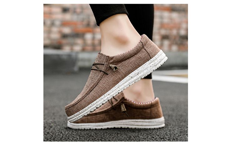 Zees Cross-Border Plus Size European And American Fashion Casual Slip-On Loafers Sailing Boat Cloth Lazy Trendy Men's Shoes_voghion.com