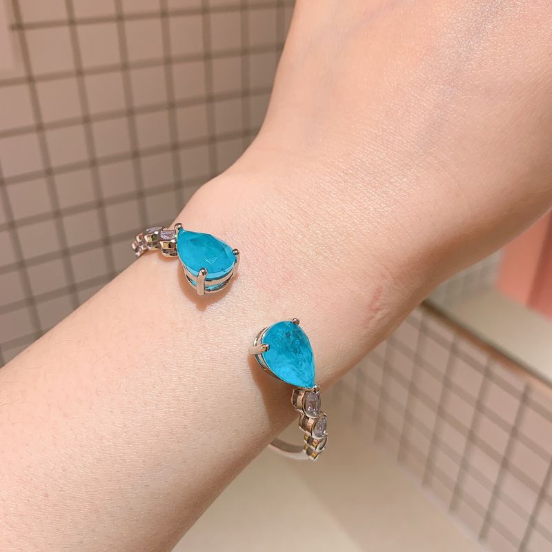 Zhuang Shengsheng sieraden voor vrouwen met Paraiba grote waterdruppel 10*18 armband_voghion.com