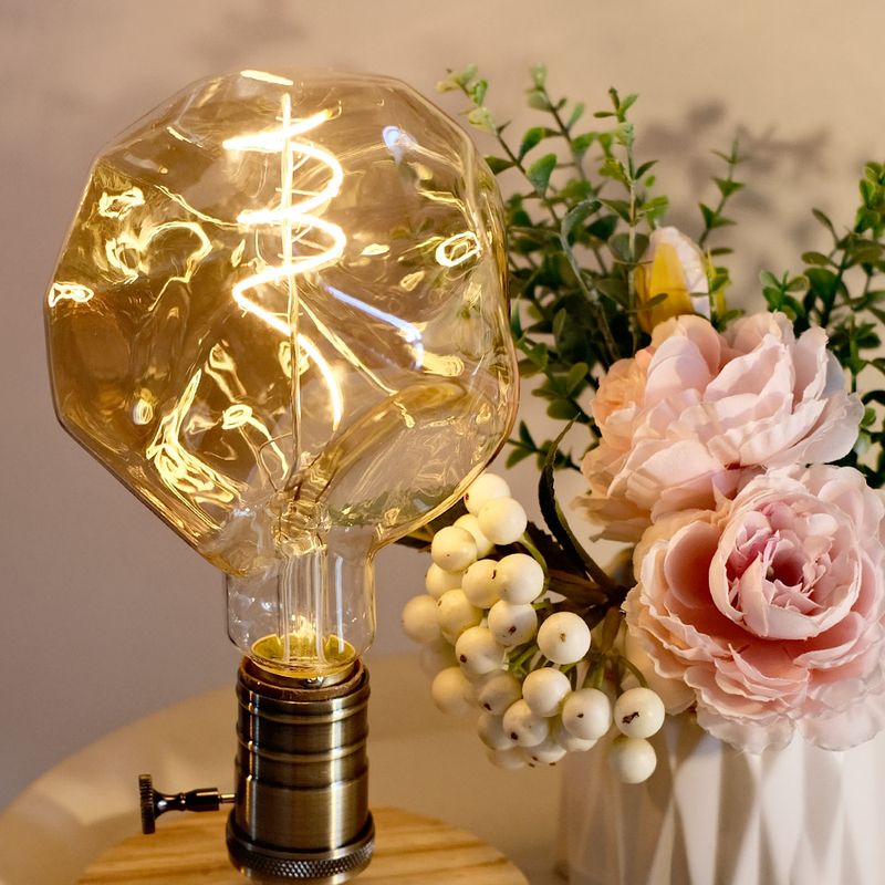 Ampoule LED Edison TIANFAN Big Stone G125 4W Dimmable 220-240V E27 2000Kelvin Super Warm - Ampoule décorative spéciale_voghion.com