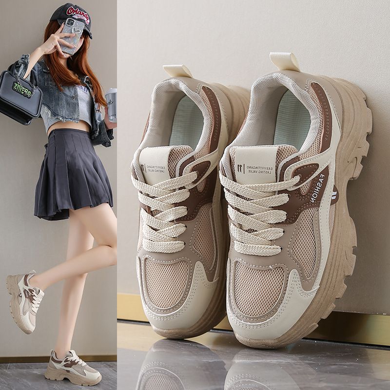 Ins versione coreana nuovo papà per le donne autunno studente sport corsa scarpe casual con suola spessa e aumentato_voghion.com