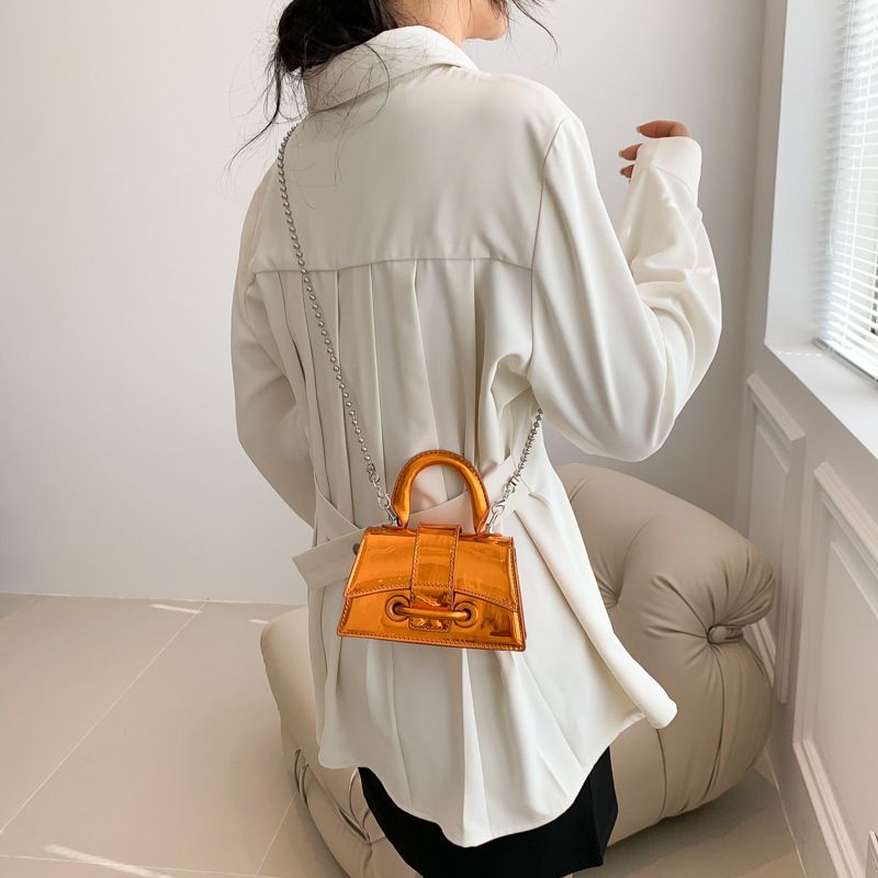 Neue Mode Lackleder glänzende Handtasche kleine quadratische High-End-Mini-Lippenstift Make-up Umhängetasche_voghion.com