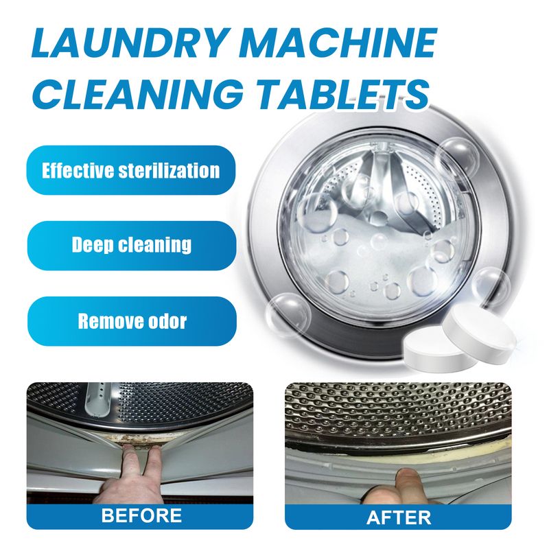 Jakehoe Laundry Machine Cleaning Tablets, Roller Washing Tank Remove Dirt Clean Smell Fragrant Clean_voghion.com