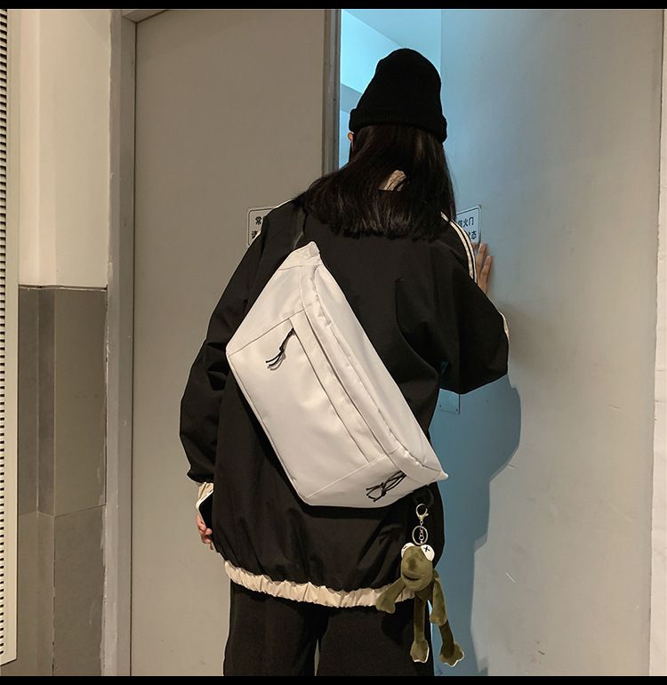 Wang Yibo's Same Large Capacity Functional Men's Chest Sim Canvas Versatile Crossbody Trendy Women's Shoulder Bag_voghion.com