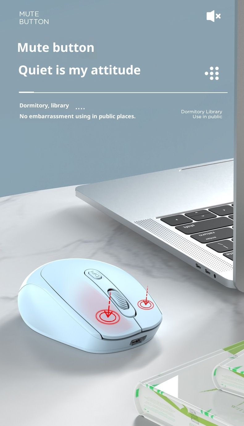 Digitex Disponibile Mouse Bluetooth Dual Mode Ricaricabile Wireless Silenzioso Regalo Computer Ufficio Macron Disponibili in Diversi Colori_voghion.com