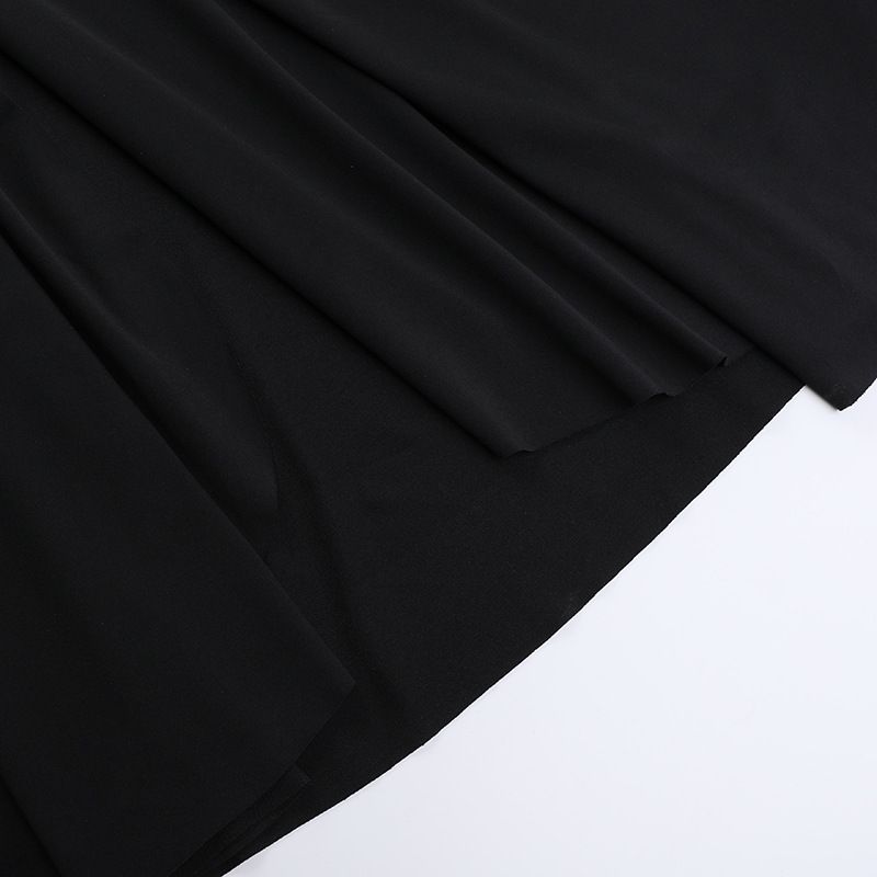 XY24158 Été 2024 Nouvelle robe longue coupe slim avec taille cintrée sexy, manches courtes torsadées et fendues_voghion.com