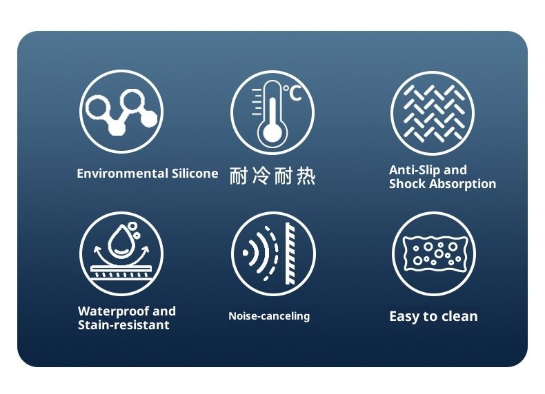 Xiaodeng Silikon-Aufbewahrungsbox, erhöhter, auslaufsicherer Halter, universelle runde, rutschfeste Auto-Bechermatte_voghion.com