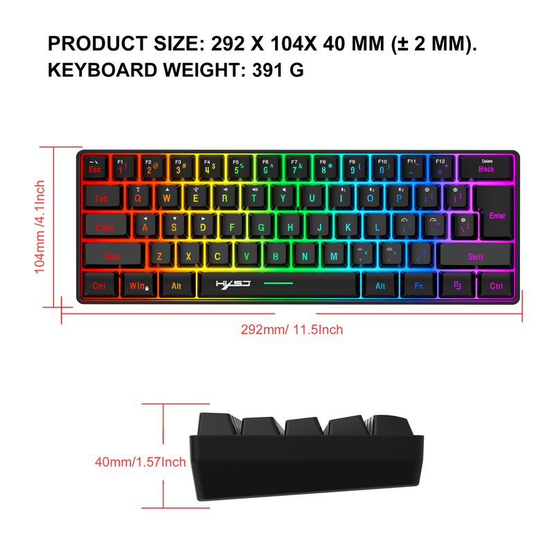 L500 The Third Mock Examination Compact Film Keyboard RGB Backlight 2.4G/bluetooth/wired Game Keyboard Cross-border Spot_voghion.com