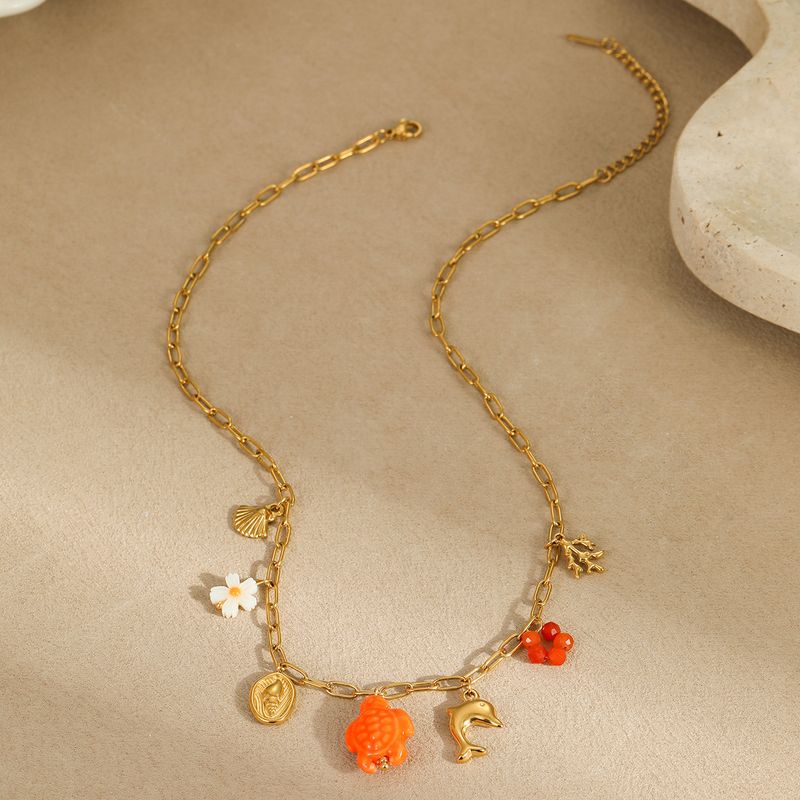 Charme armbanden ketting sieraden oceaan stijl vakantie strand wind kwast zeester schelp hanger ketting_voghion.com