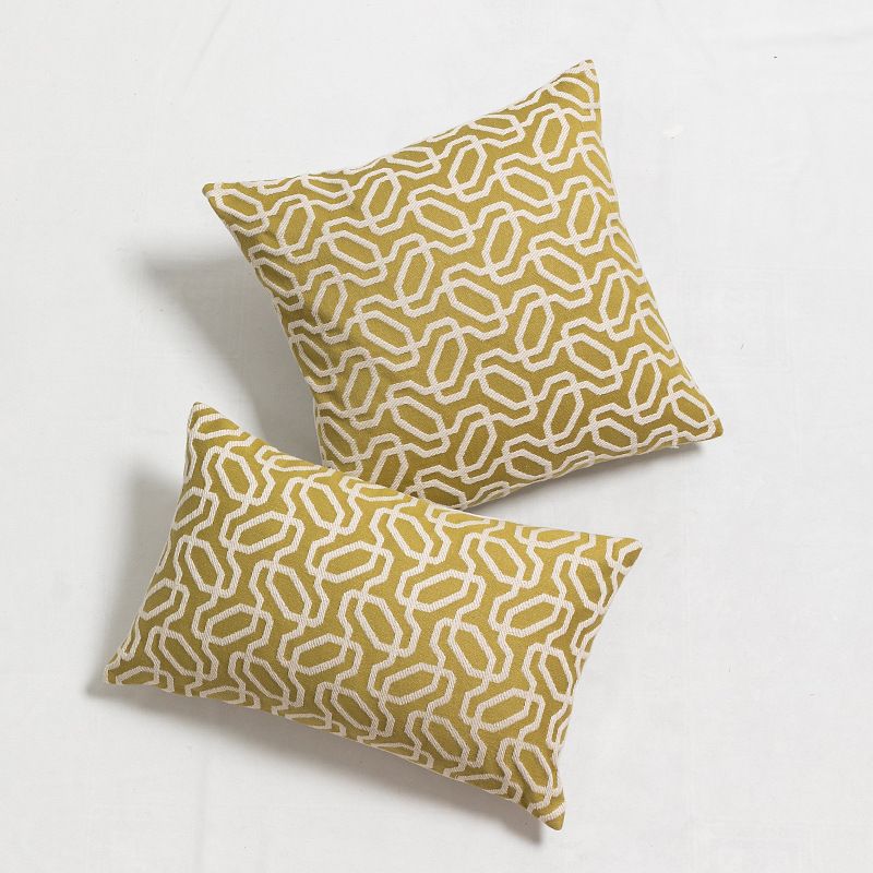 New Simple Geometric Pattern Polyester Cotton Jacquard Pillow Sofa Cushion Bedside Cushion_voghion.com