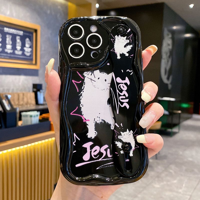 Shark Cat Wrist Strap Case For Samsung S25 S24 S23 S22 Plus Ultra S21 S20 FE A55 54 35 15 52 53 73 25 Soft Phone Holder_voghion.com