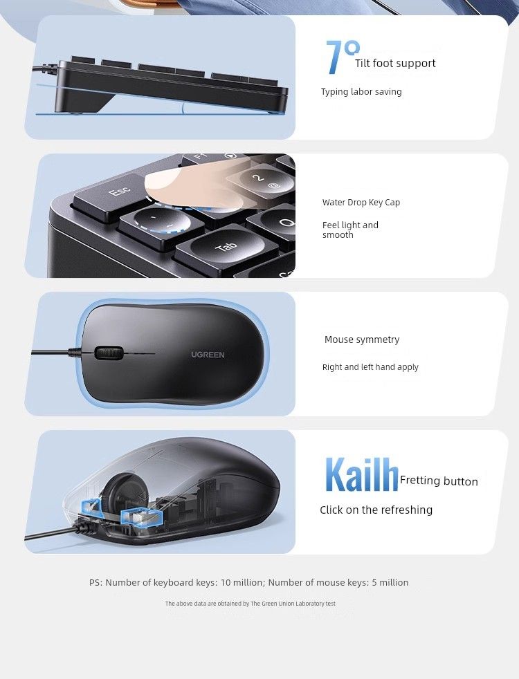 lian 007 Set Mouse Office Desktop Computer Ku004 With Wireless Keyboard_voghion.com