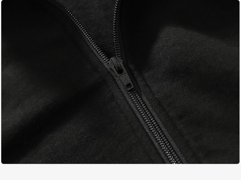 Vīriešu apģērbs Retro modes zīmola brīva apkakle ar rāvējslēdzēju neitrālas krāsas sportisks vienkāršs kontrastkrāsas pāru sieviešu ikdienas uzvalks vīriešiem_voghion.com