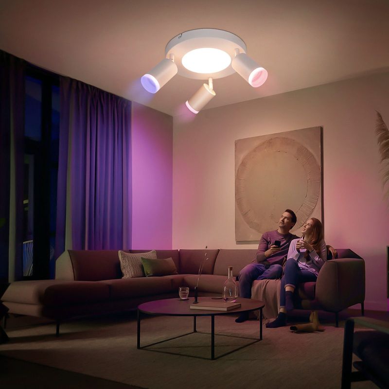 Glitzerlife Deckenleuchte LED Deckenspot 3 Flammig - Deckenstrahler Weiß GU10 Deckenlampe 3000k Küchenlampe 20W Schwenkbar Flurlampe Metall Für Schlafzimmer Büro_voghion.com