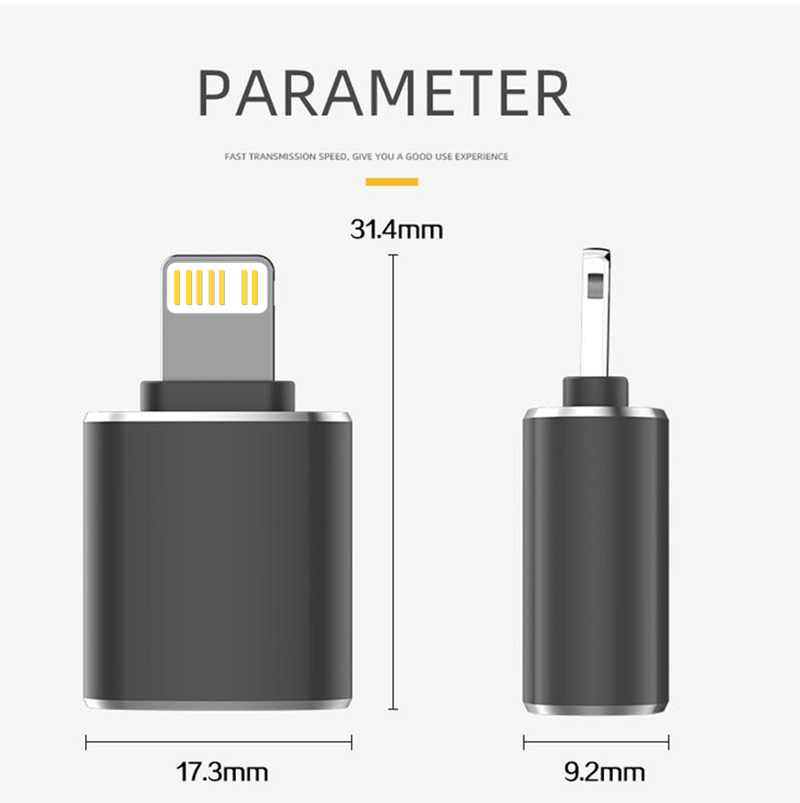 Adaptador usb3.0 otg para iphone, adequado para iphone 14 13 12 11 pro max ipad u disk iluminação macho para usb_voghion.com
