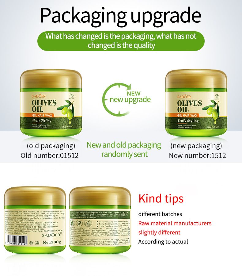 Full English Olive Oil Styling SADOER Pflegendes Gel Formgebendes Volumengebendes Haarwachs_voghion.com