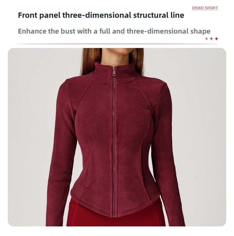 Giacca calda e spessa in pile polare di alta qualità per l'autunno e l'inverno, per donna, modello Zechuang 5012_voghion.com