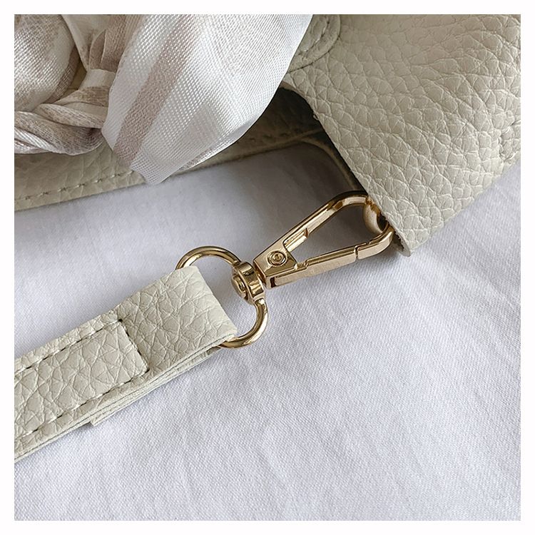 Korean popular 2024 new handbag, mother silk scarf, bucket bag, high-end versatile single shoulder simple crossbody bag_voghion.com