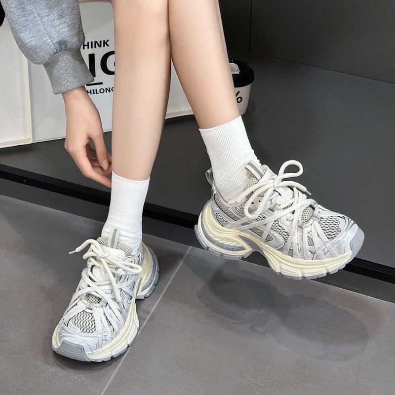 Spider Strap Thick Soled Dad For Women 2025 Spring New Height Increasing Versatile Casual Sports Shoes Single Shoe_voghion.com