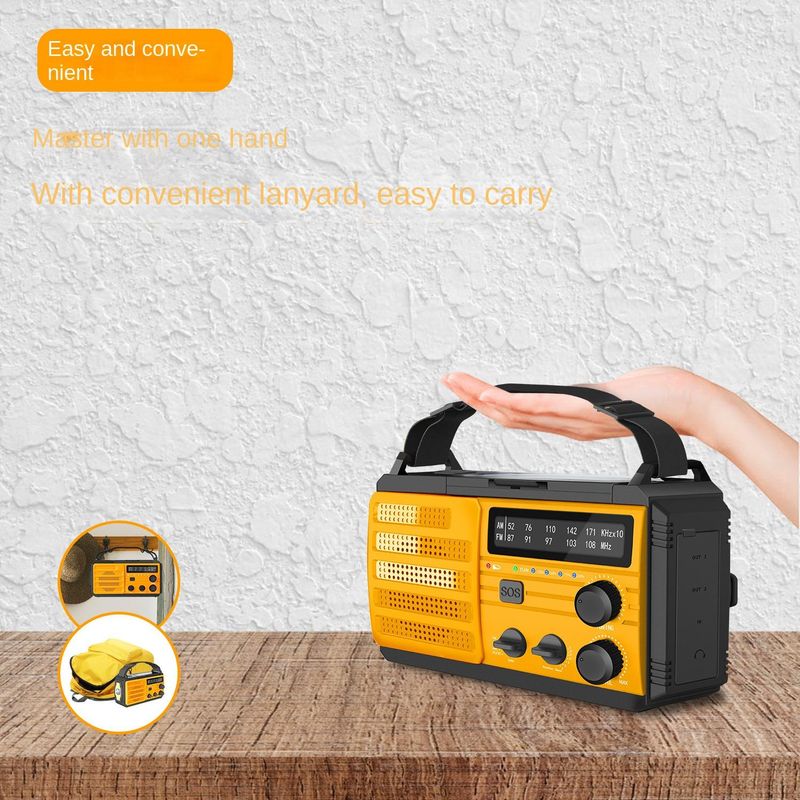 2024 Solar Radio Multifunctional Hand Charging Radio Portable Emergency Radio_voghion.com