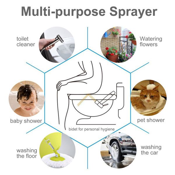 Bidet Sprayer for Toilet, Handheld Cloth Diaper Sprayer_voghion.com