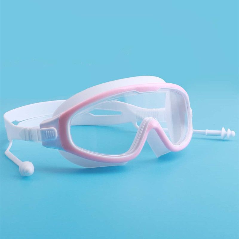 Occhiali da nuoto per bambini e adulti Occhiali da nuoto antiappannamento per uomini e donne Occhiali da nuoto con montatura larga con custodia monoblocco per tappi auricolari_voghion.com
