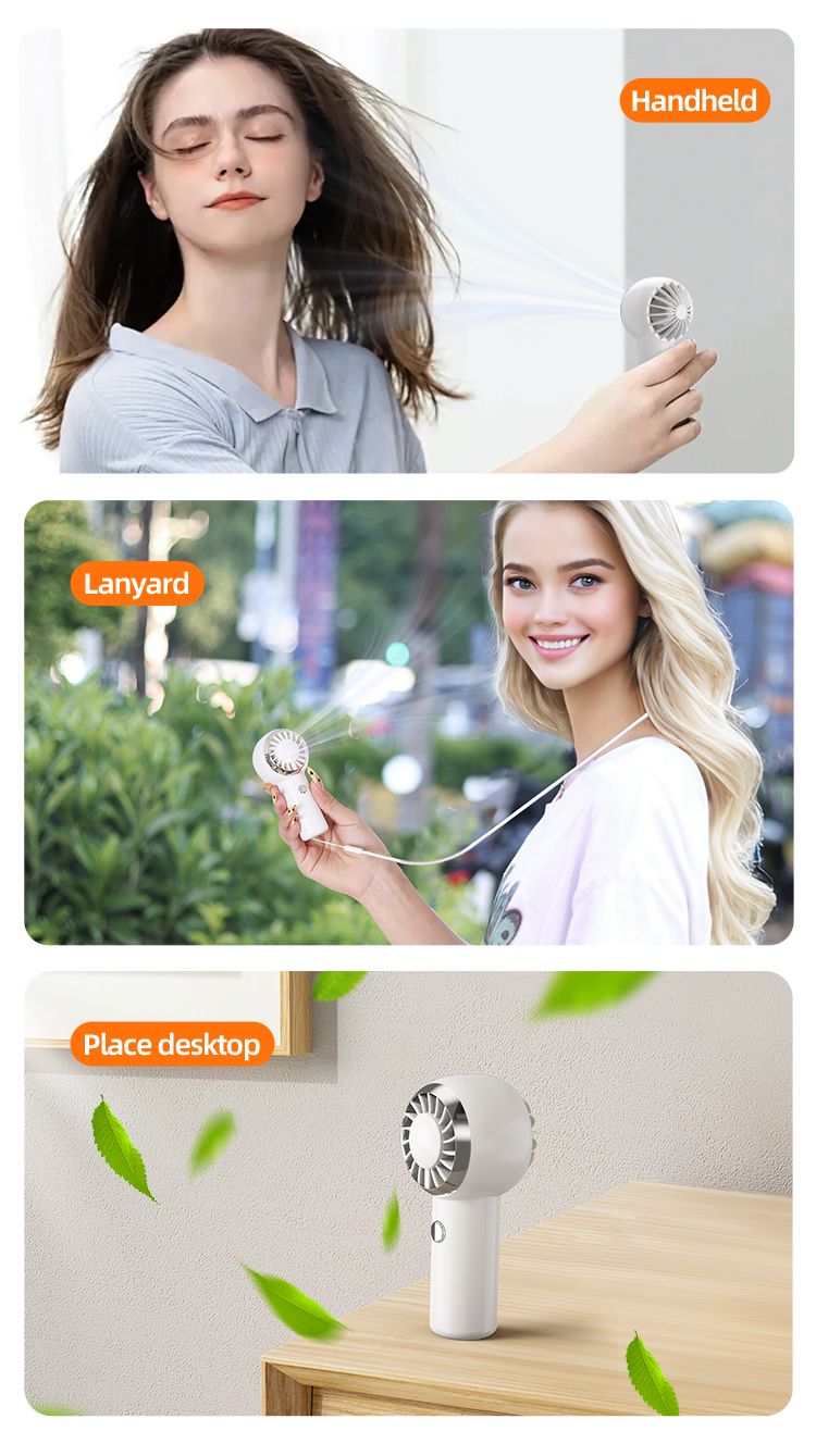 2025 New Ultralight Only 60G Mini Size Handheld Portable Air Cooler Pocket Fan Rechargeable For Traveling Shopping_voghion.com