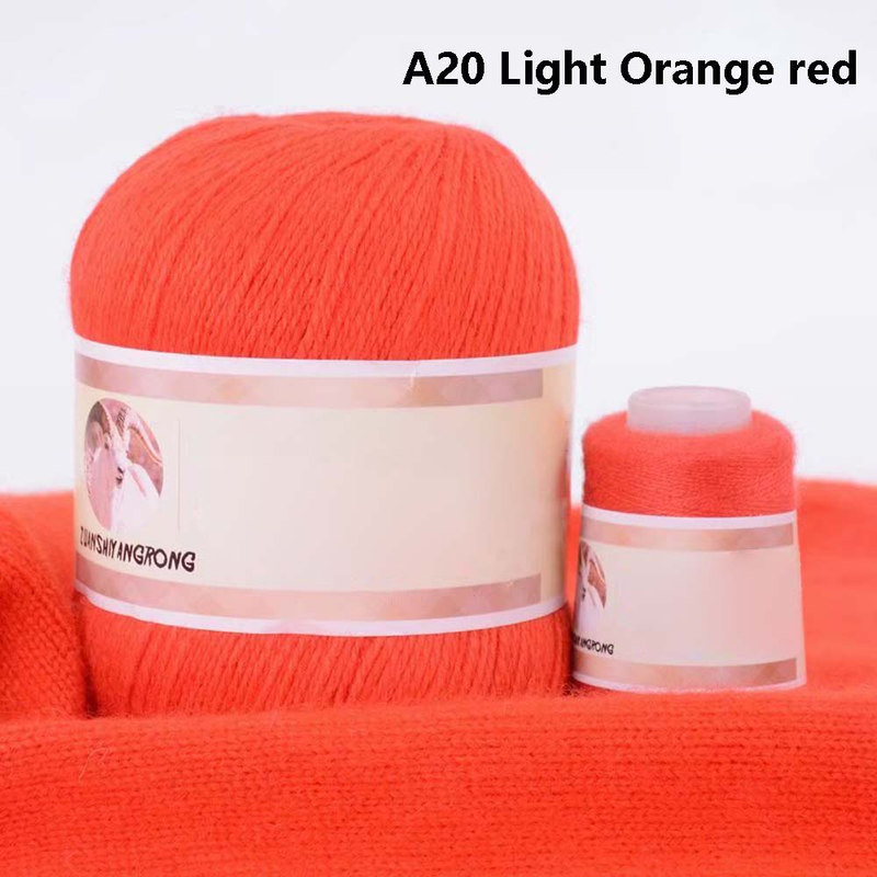 Cashmere Garn Medium Tykt 6+6 Uldgarn Maskinstrikket Baby tørklædegarn Minkgarn Håndstrikket Rød Pink Series_voghion.com