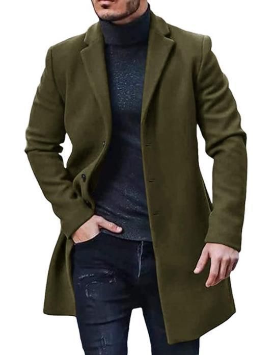 Cappotto da uomo in misto lana – Trench lungo slim fit (6 colori, S-XXXL, foderato in poliestere)_voghion.com