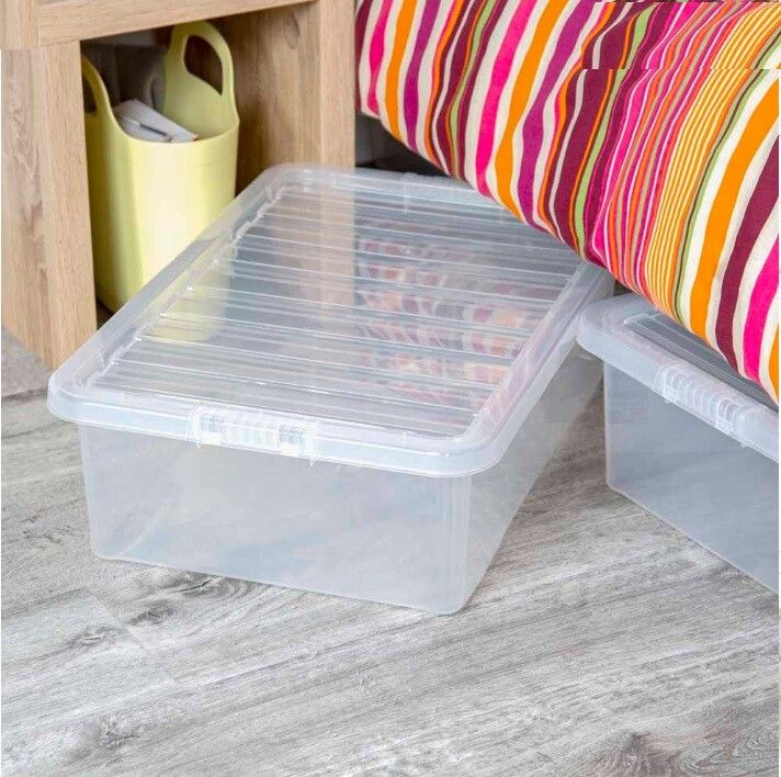 Clear Plastic Storage Boxes Box With Lids Home Office Stackable Multipurpose New_voghion.com