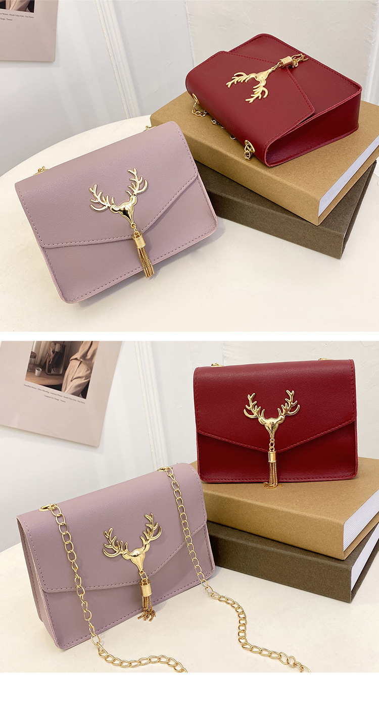 Borsa 2023 Borsa piccola alla moda Nuova borsa a tracolla in hardware con nappa di piccoli cervi Borsa a tracolla personalizzata_voghion.com
