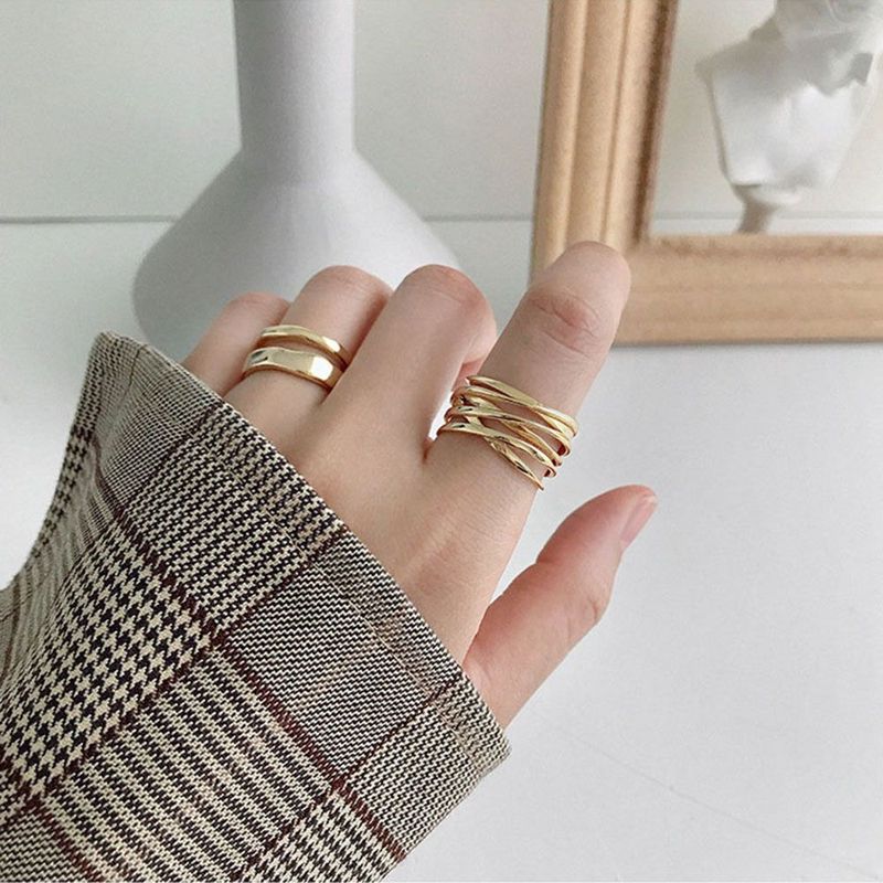 Gioielli geometrici multistrato alla moda e minimalisti, anello per il pollice, accessori alla moda_voghion.com