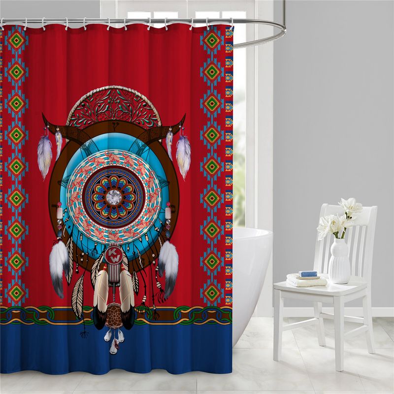 Vio pārrobežu vienkāršs ūdensizturīgs dušas aizkars 3D digitālais dušas aizkaru audums vannas istabas starpsienu aizkars ārējā tirdzniecība pārrobežu_voghion.com