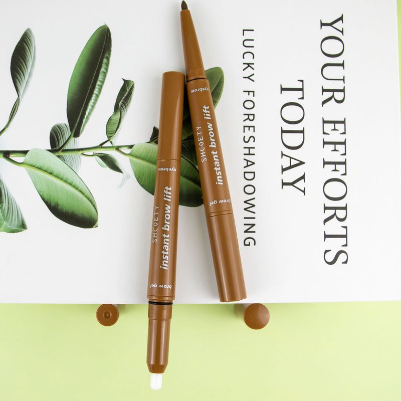 Eyebrow Enhancers Eyebrow Pencil With Eyebrow Glue Automatically Rotates Waterproof And Non Fading Natural And Long Lasting Eyebrow Dyeing Cream_voghion.com