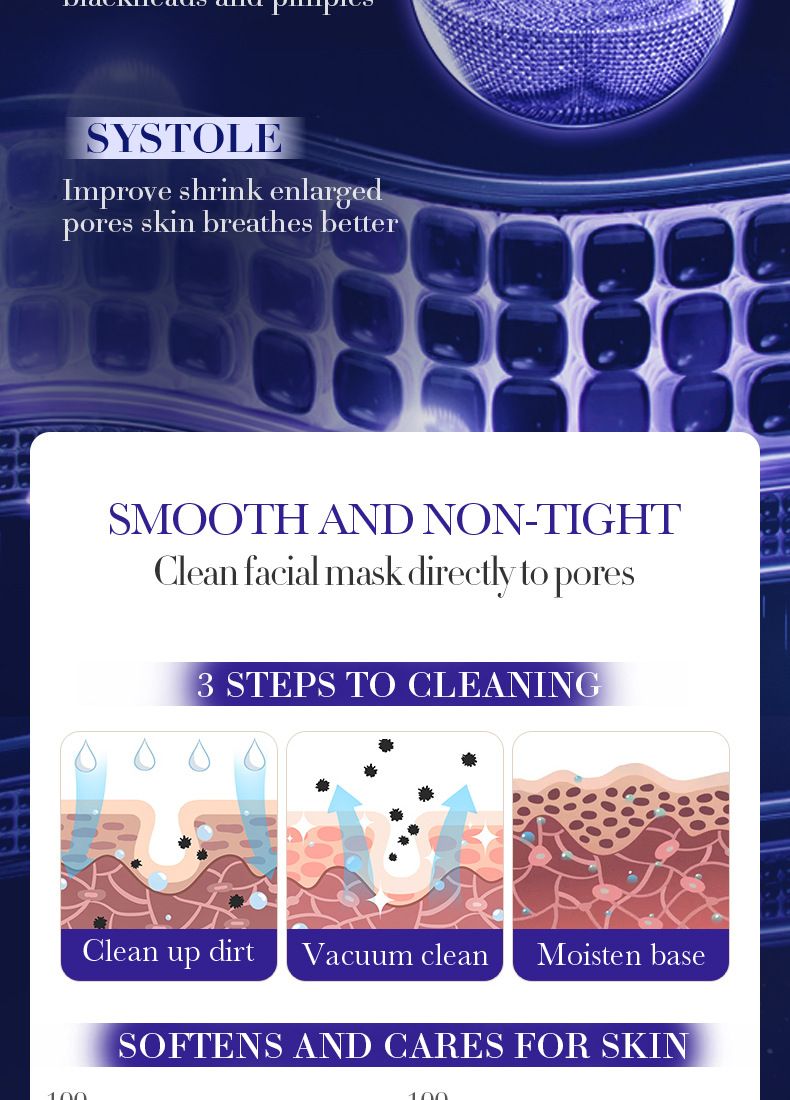 Mascarilla SADOER Starry Sky Whitening Cleansing Tear Mask, Elimina eficazmente los puntos negros, hidrata y rejuvenece, calma y repara la tirantez._voghion.com