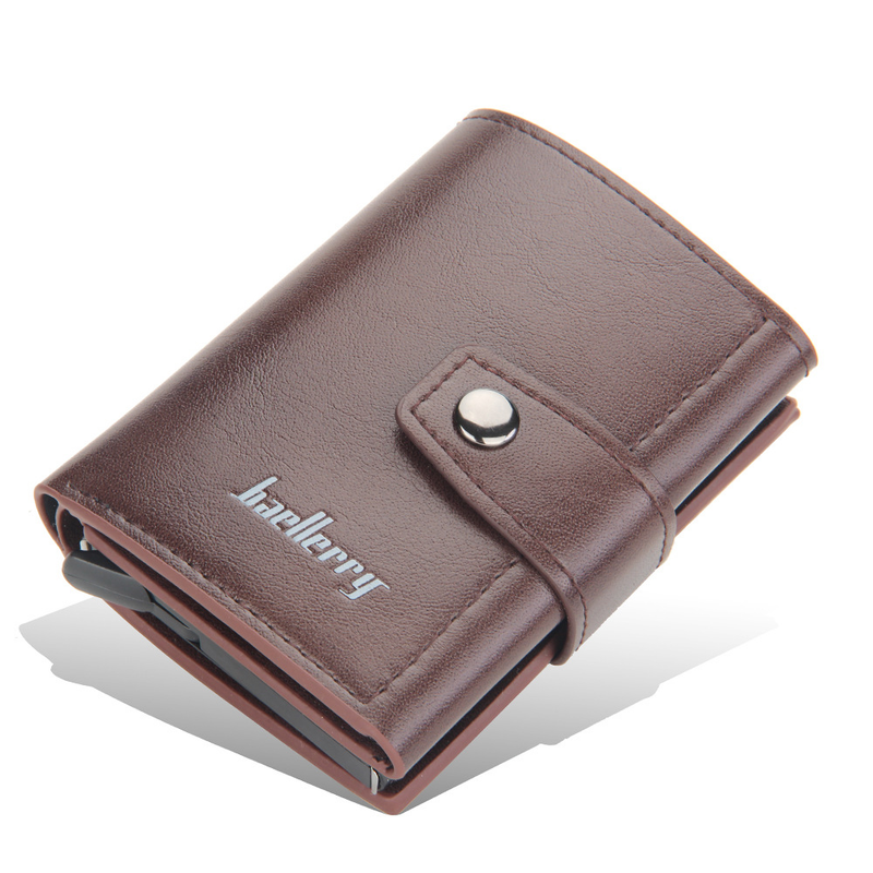 Men's Card Holder European and American Automatic Pop-up Card Buckle Card Clamp New Metal Aluminum Case Card Holder_voghion.com
