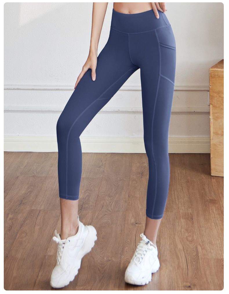 Hochwertige Booty Lifting-Yogahose für Damen mit seitlichen Netztaschen – Kniebeugensichere Workout-Leggings für Fitnessstudio und Fiess_voghion.com