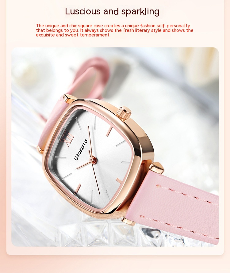 Utakata – montre carrée minimaliste pour étudiants, montre pour enfants, montre à ceinture authentique, nouvelle collection, offre spéciale, A0013_voghion.com