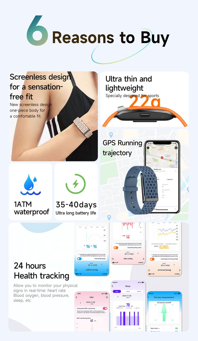 2025 H59 Gesundheit Sport Aktivität Tracker Herzfrequenz Schrittzähler Wecker Bildschirm Kostenlose Erinnerung Smart Band_voghion.com