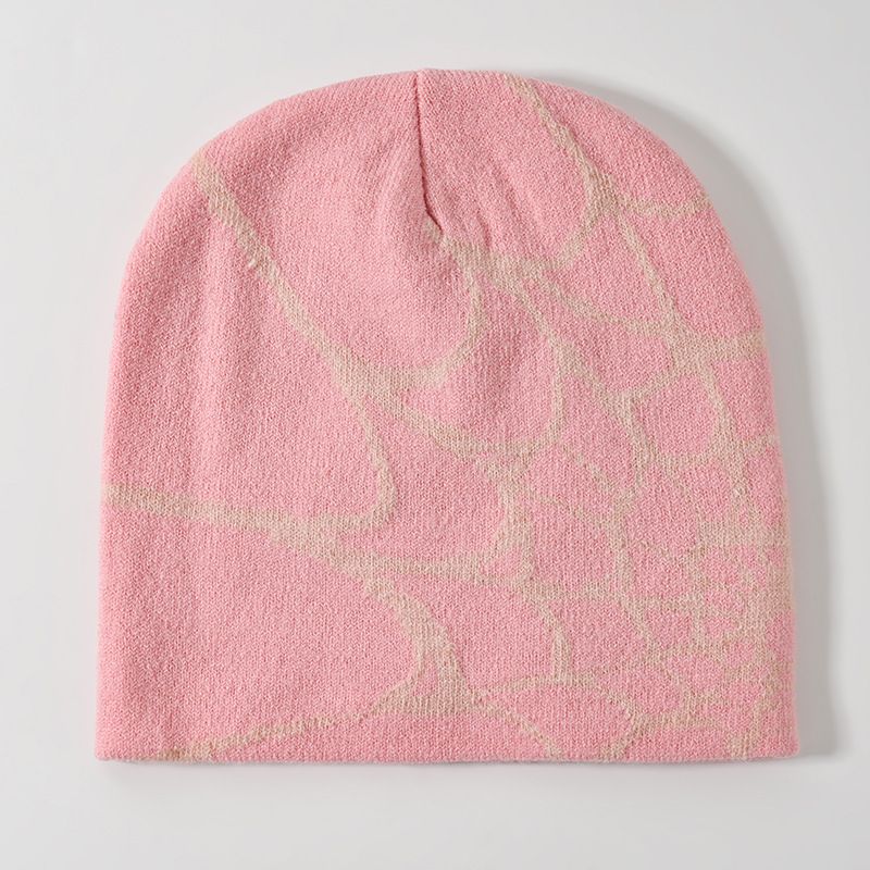 Gorros y gorras para hombre, elegantes y lujosos, de punto jacquard con diseño de telaraña, cálidos, para hombre y mujer, para el frío, para invierno._voghion.com