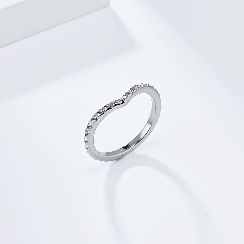 Anello da donna in acciaio al titanio con cuore di pesca, stile semplice e alla moda, anello di fidanzamento per matrimonio, leggero, di lusso, in acciaio inossidabile K gold, gioielli da mano_voghion.com