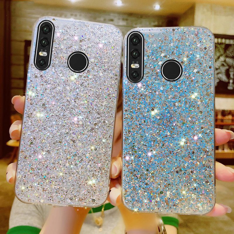Błyszczące silikonowe etui z brokatem do Huawei Honor 9X 8X X7 10i 20 20S 30i 30S 50Lite Pro PSamrt2021 Y6P Y7P Y9S Coque miękka tylna obudowa_voghion.com