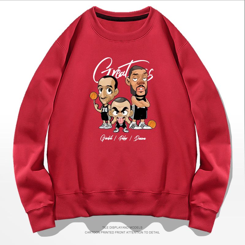 Bulls Ginobili Park Felpa con cappuccio girocollo da uomo Giacca da basket casual con spalle larghe alla moda_voghion.com