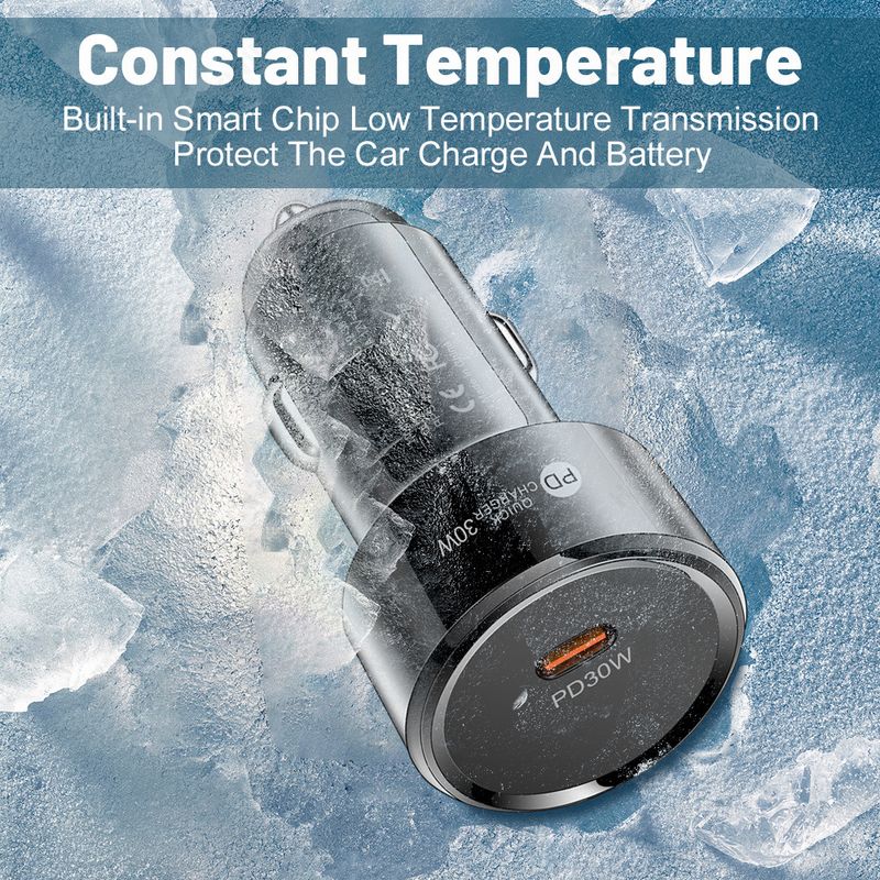 Music Festival  30W mobile phone charger PPS Type-C car PD fast charging cigarette lighter_voghion.com